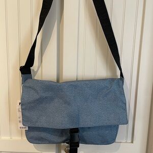 BAGGU Digital Denim Messenger Bag NWT